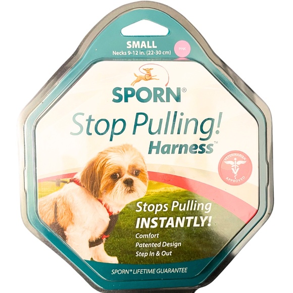 Sporn Stop Pulling Dog Pet Harness Small Necks 9-12" Training Pink - Picture 2 of 7
